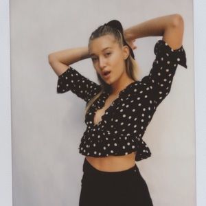 Realisation Par Cher Top Black & White Spot XS